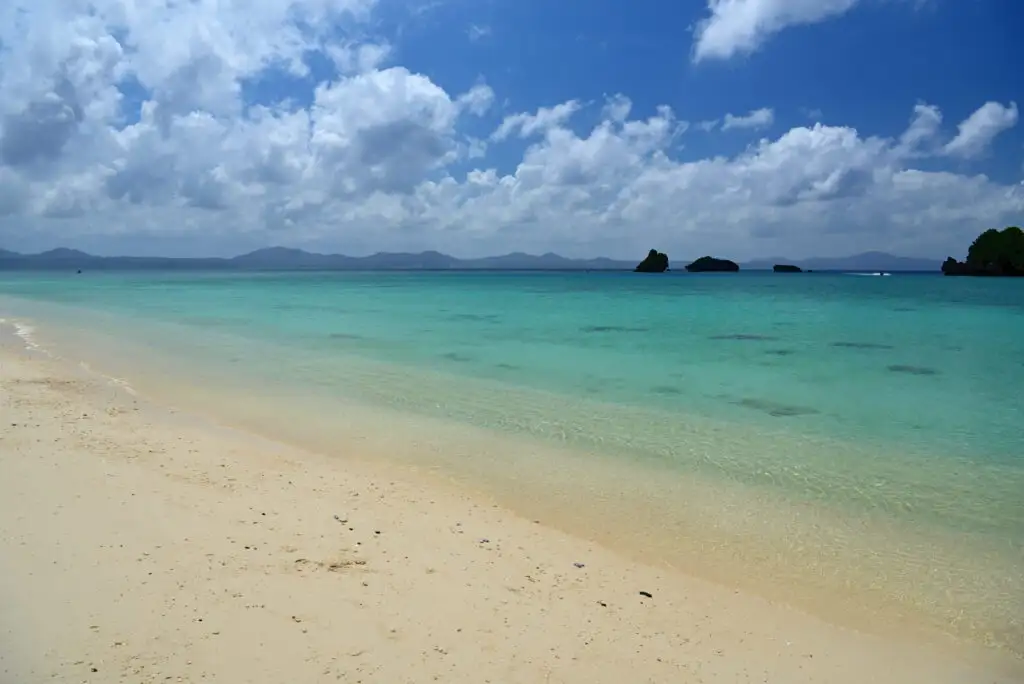 Beach near Nago city in Okinawa, Japan