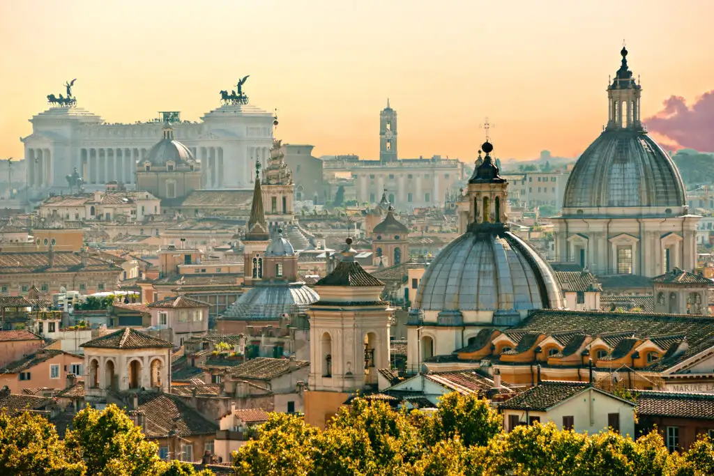 Aerial view of Rome, Italy