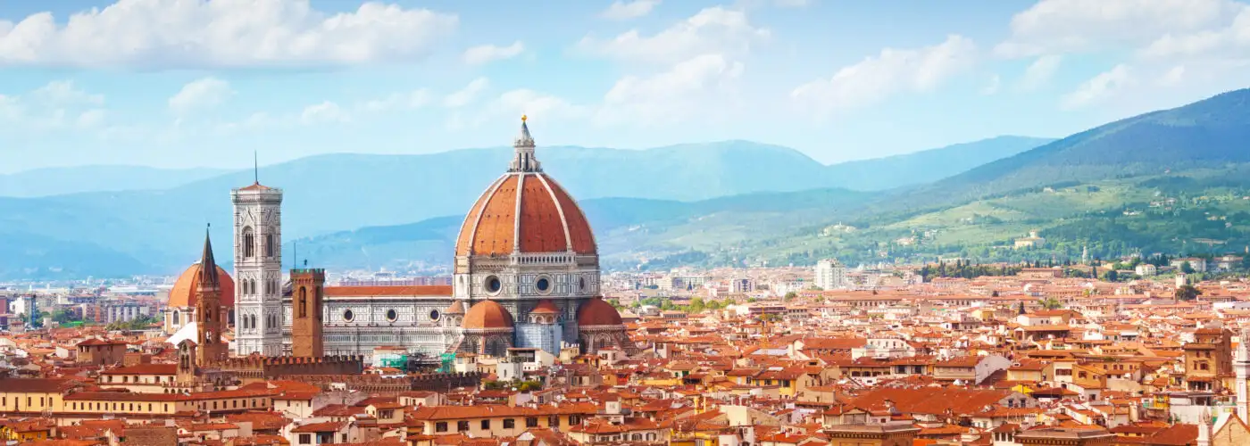 Skyline of Florence, Italy on a clear day