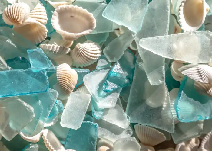 Sea glass and seashells