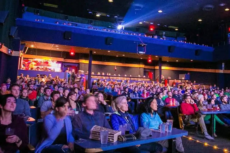 Movie-goers watching a film at Anchorage International Film Festival