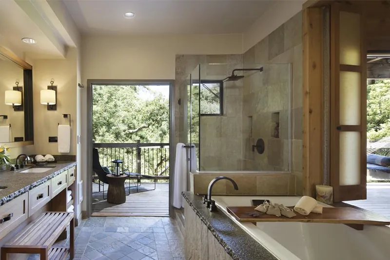 Bathroom at The Big Sur Spa Suite at Ventana Big Sur, California