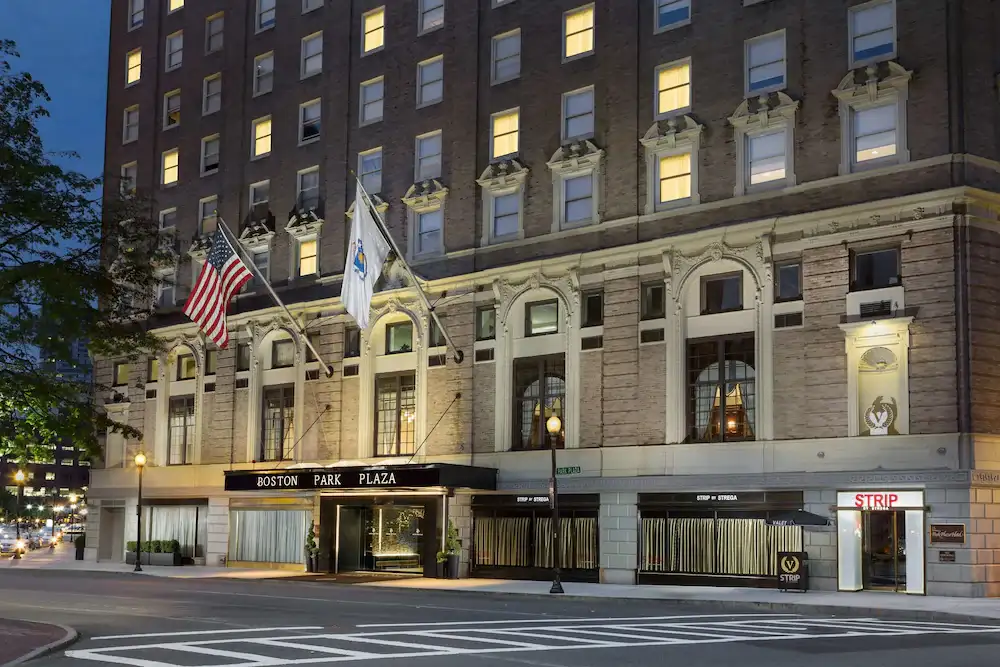 Exterior of Boston Park Plaza in Boston, Massachusetts, United States