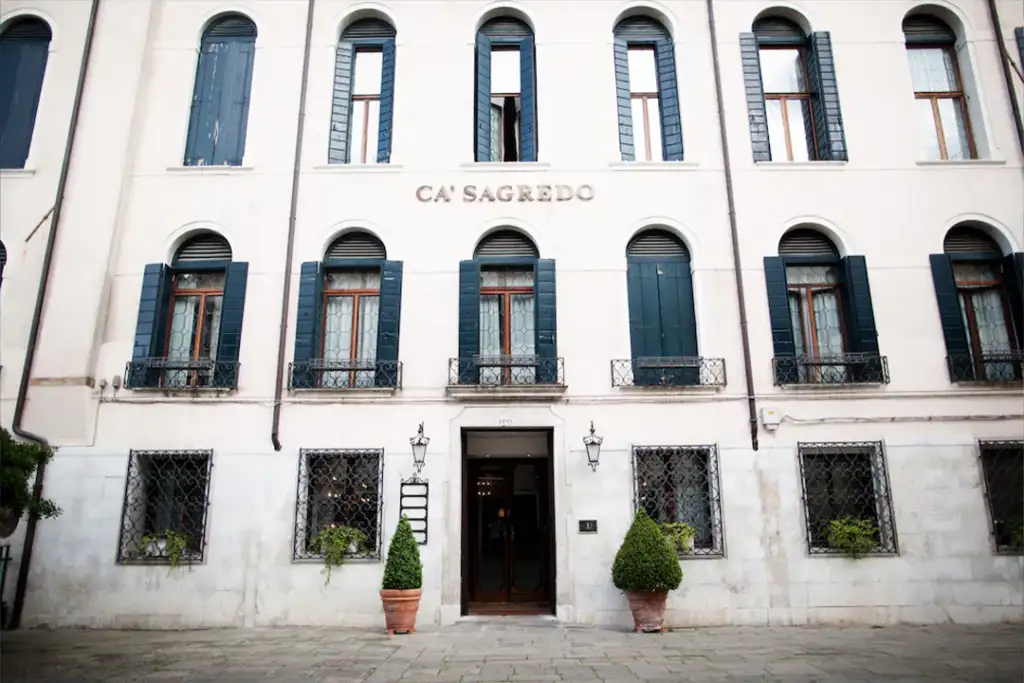 Front entrance to the Ca' Sagredo in Venice