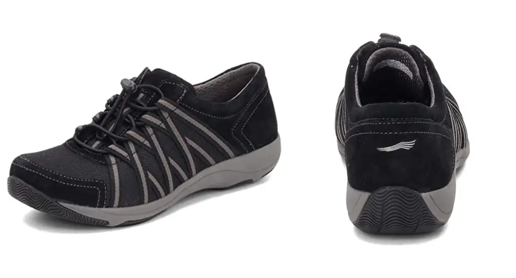 two views of the Dansko Honor Sneaker