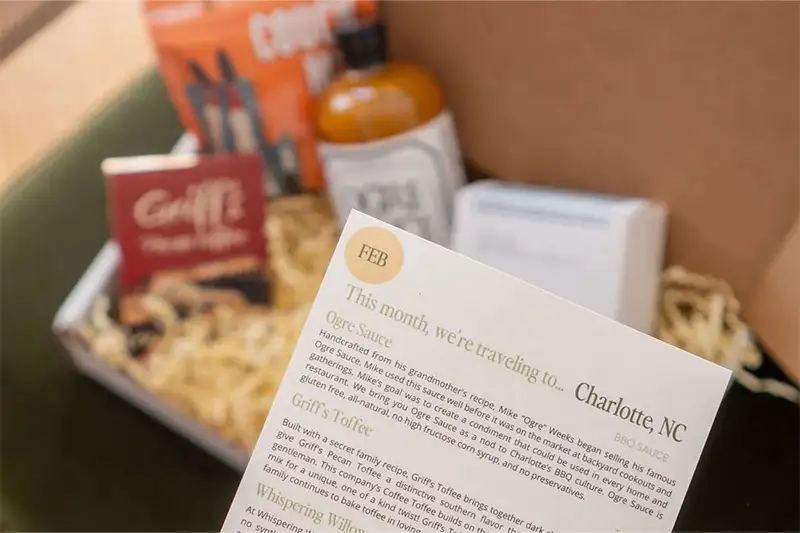 The Charlotte, North Carolina edition of the Explore Local Subscription Box