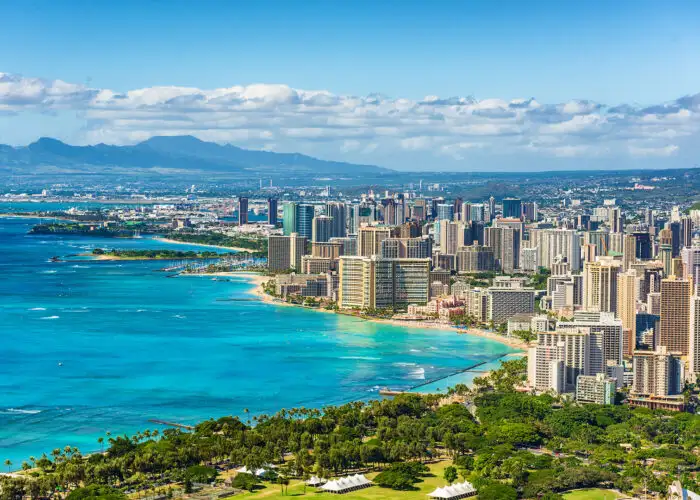 honolulu view from diamond head.