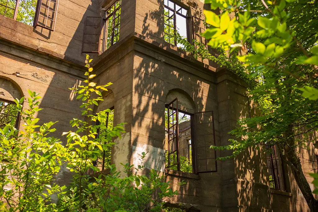 The Skeletal Remains of a Overlook Mountain House near Woodstock, New York