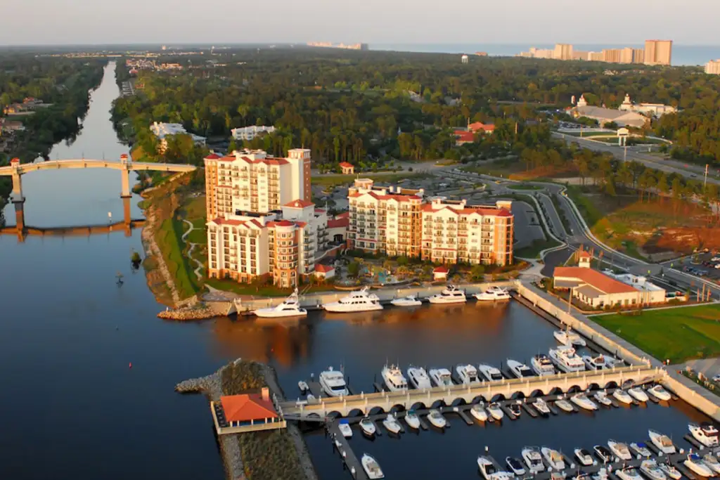 Aerial View looking down on the Marina Inn At Grande Dunes