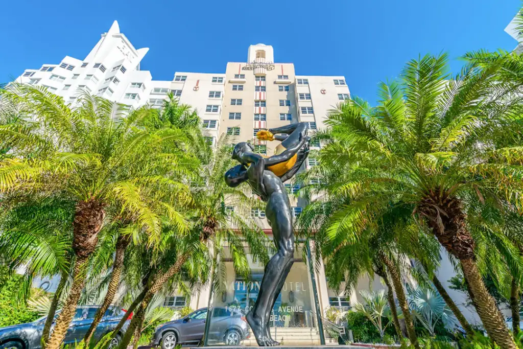 Front entrance to the National Hotel, An Adult Only Oceanfront Resort