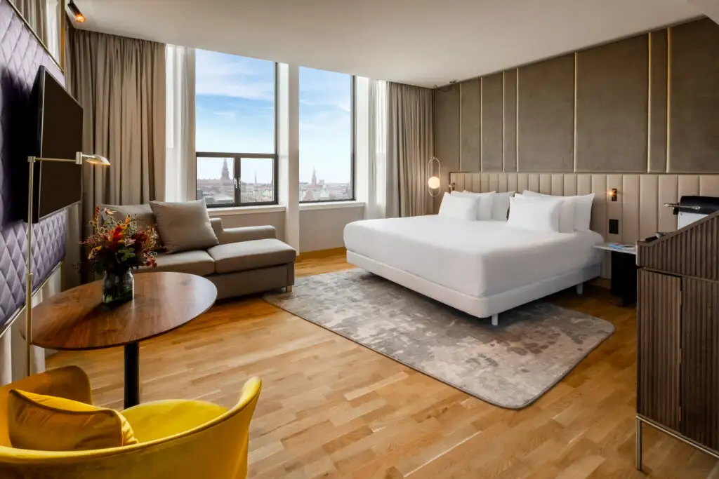 Spacious guestroom at NH Collection Copenhagen in Denmark