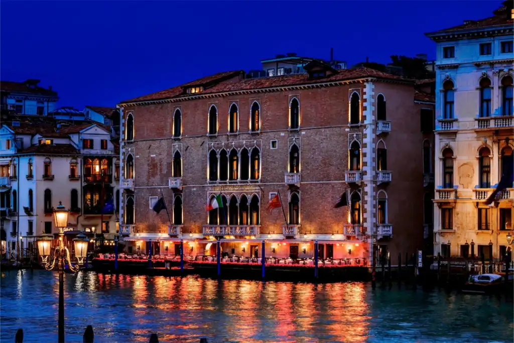 Water entrance of The Gritti Palace in Venice