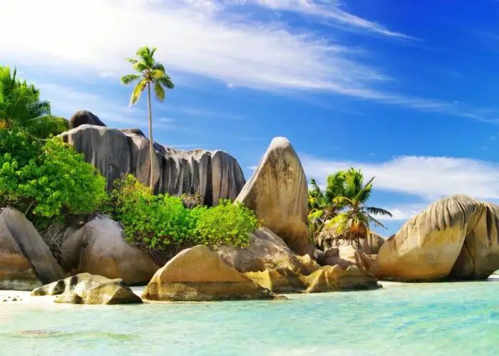 The Seychelles Beach and Rocks