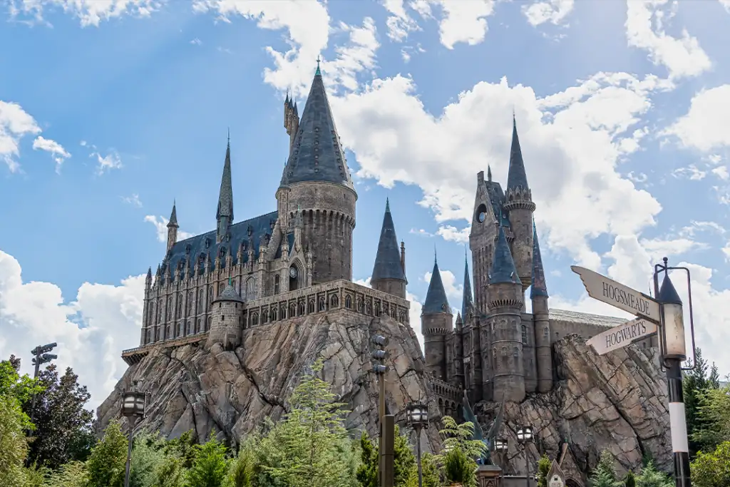 View of Hogwarts castle at Harry potter Islands of Adventure