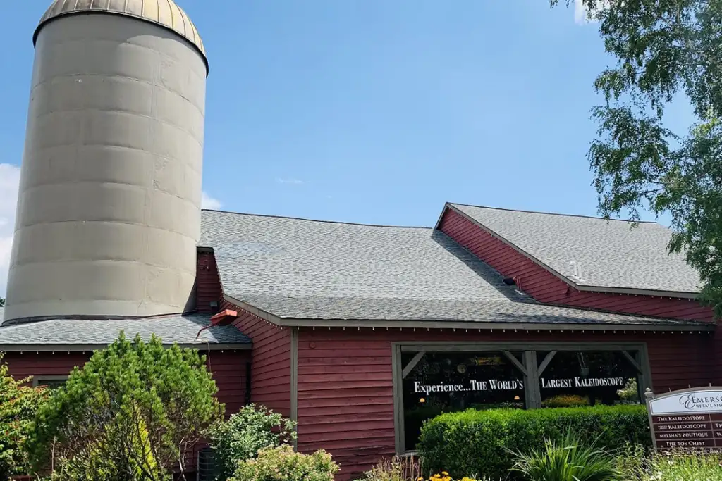 Fifty-six feet tall and housed in a converted grain silo, the Kaatskill Kaleidoscope is the trippiest attraction in the Catskills.